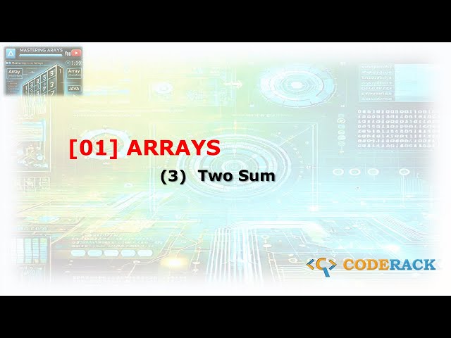 Two Sum | Arrays | Problem - 3 | Tamil | #TwoSum #Java #coderack