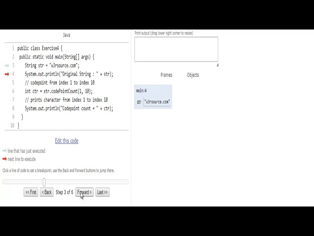 w3resource.com: Java String Exercise-4