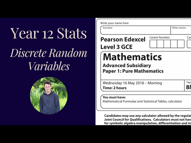 Makes sure you understand Discrete Random Variables! (Edexcel A-level Maths)