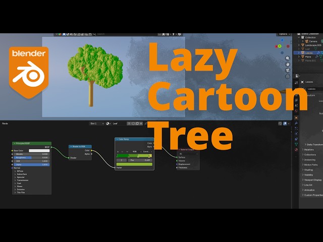 Blender - Lazy Cartoon Tree