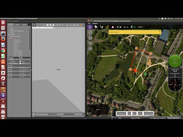 PX4 SITL quadrotor autonomous mission with Qgroundcontrol