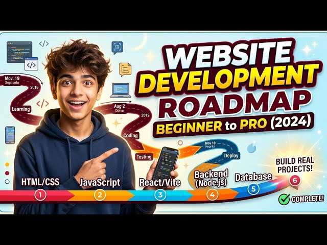 Complete Web Development Roadmap 2026 🚀 | Front-End Kaise Sikhe? (Step-by-Step)
