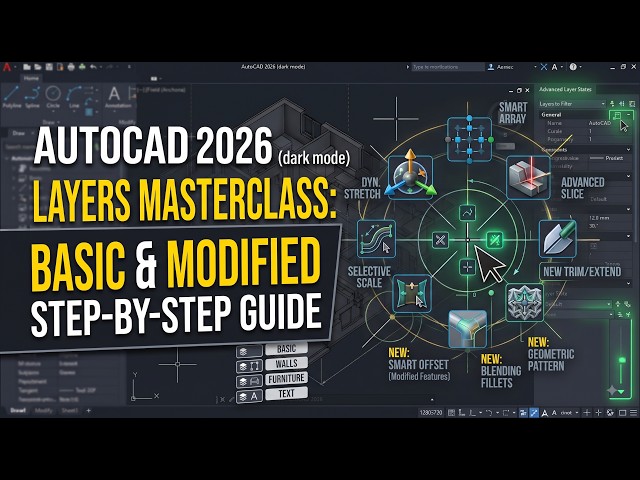 The Only AutoCAD Layers Tutorial You’ll Ever Need  || AutoCAD 2026: Master Layers Faster Than Ever