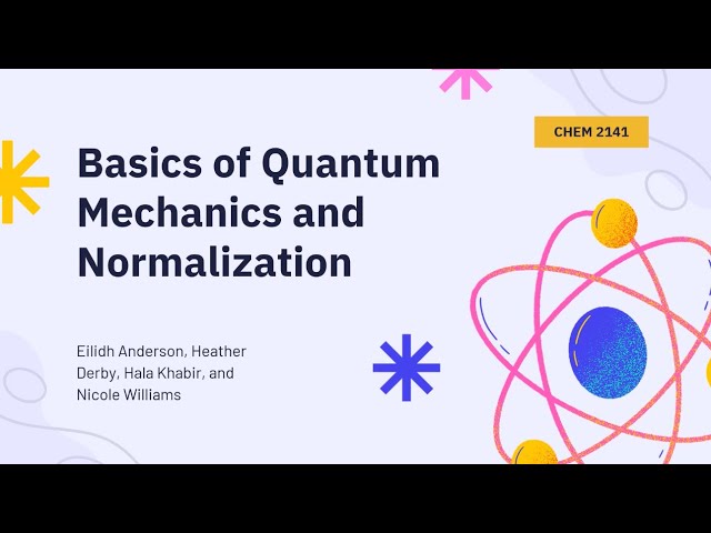 Basics of Quantum Mechanics and Normalization