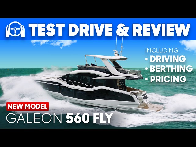 ¿Por qué este es el MEJOR Galeon con flybridge? - Prueba de manejo y recorrido en barco del Galeo...