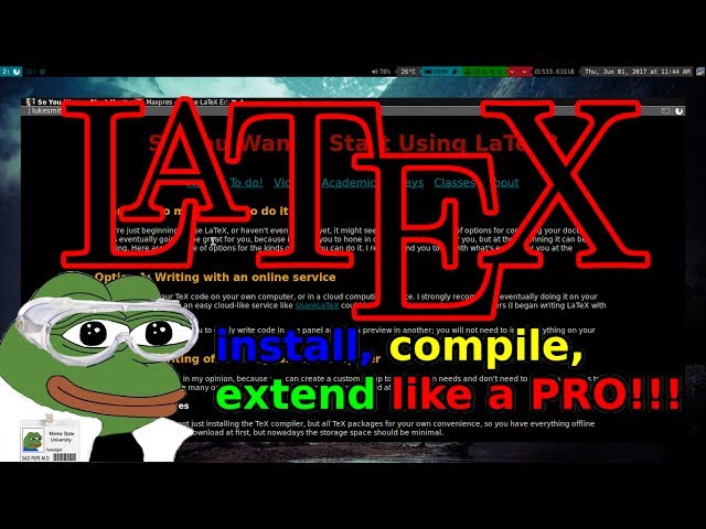 How to Install, Use and Extend LaTeX