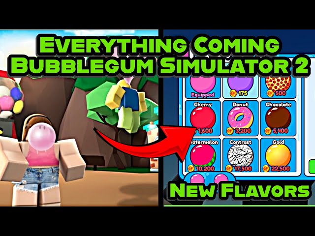😍 EVERYTHING COMING THIS NEW BUBBLEGUM SIMULATOR 2 (ALL THE LEAKS SO FAR)
