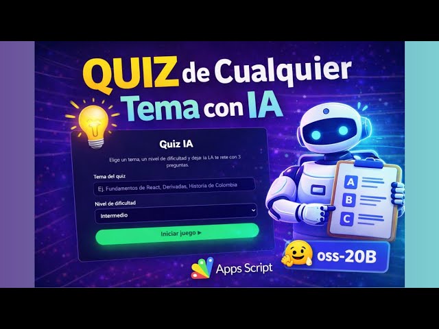 🔥 Crea tu Mini Duolingo con IA en Google Apps Script | Quiz Interactivo + Hugging Face 🚀