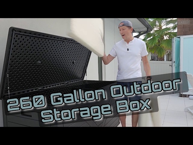 MAKE CHANGES 260 Gallon Deck Box Review — Outdoor Waterproof Resin Storage Bench 2025