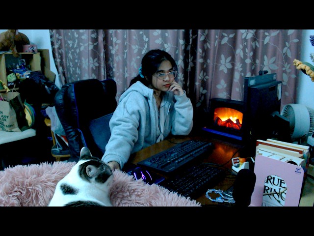 Study with Me Live ★ 2 Hours ★ Computer Science ★ Fire sound