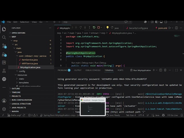 Thank You, @infotact-solutions , for the Opportunity | MRP Project Backend Demo