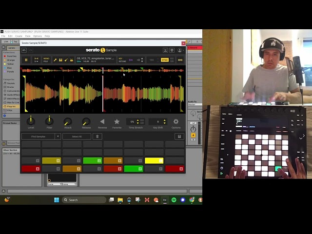 NEW DOJO Mentor Alex Vazquez Chopping a Soul Sample with Push 2 and Serato Sample Using Ableton 2