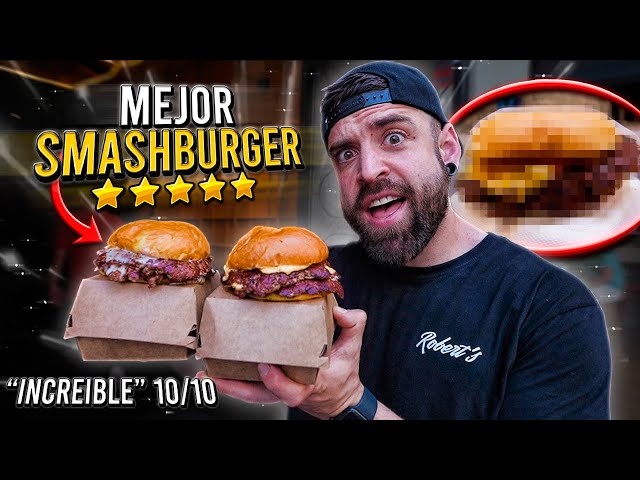 Eating the BEST SMASHBURGER in MADRID in MY OPINION 🥇 (I'm really eating burgers)