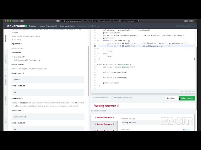 HackerRank Interview Preparation Kit Live Coding 11/08