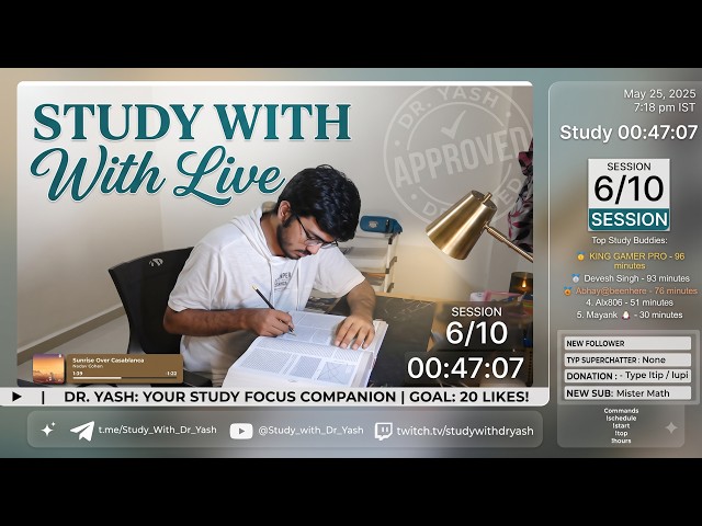 Final Push! 50-10 Pomodoro Study With Me | Let's Stay Focused Together
