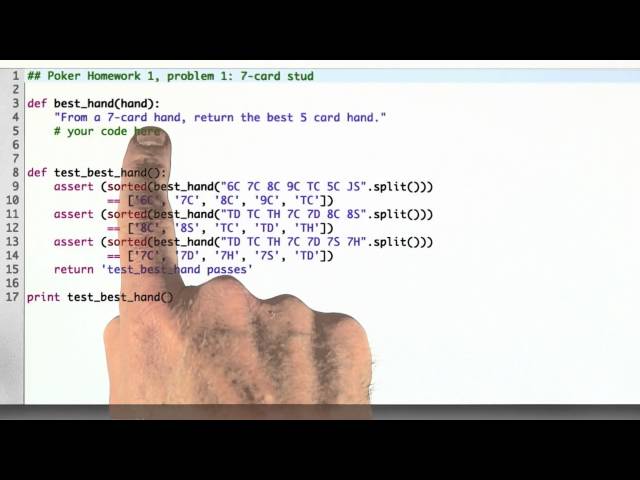 Seven Card Stud - Design of Computer Programs