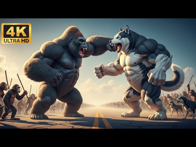 GIANT DOGS TAKE OVER ! KING KONG vs GIANT HUSKY Battle