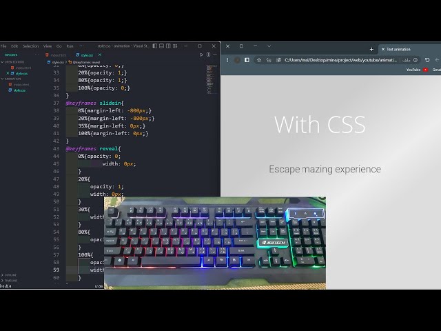 ASMR Programming - Text Simple Animation UI Design - No Talking