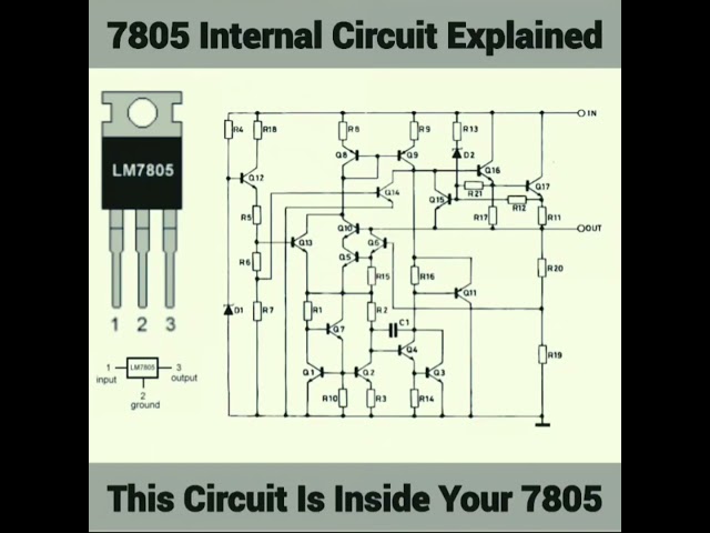 Understanding the LM7805 Internal Circuit Diagram and Architecture Explained #electronics #circuit