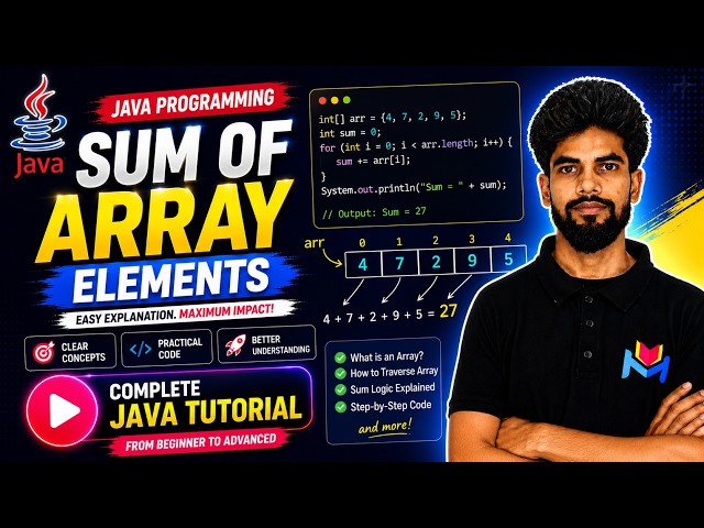 Sum Of Array Elements In Java Explained Step-by-Step | Master Arrays in Java