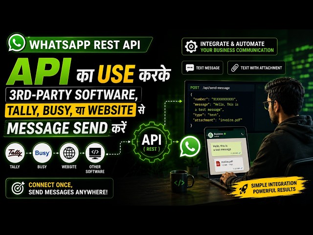 WhatsApp REST API for Tally, Busy, CRM & ERP  Send Messages Directly from Software #whatsappapi