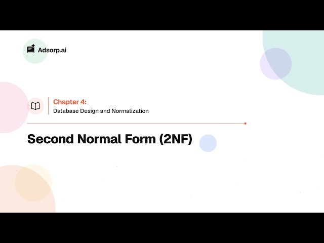 4.4 Second Normal Form (2NF) | Database Design