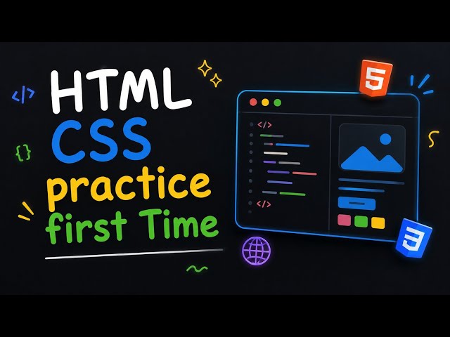 🔥 HTML & CSS Practice — First Time! 💻 | My First Web Page 🚀
