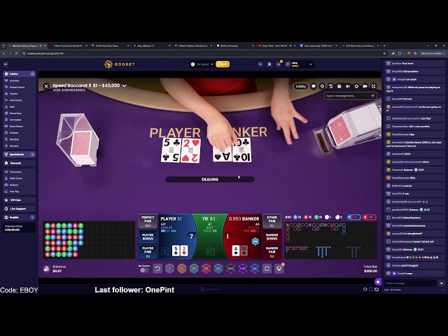 $500 RAW START - HIGHSTAKES BACCARAT - ROOBET CODE: "EBOY" FOR ALL GIVEAWAYS