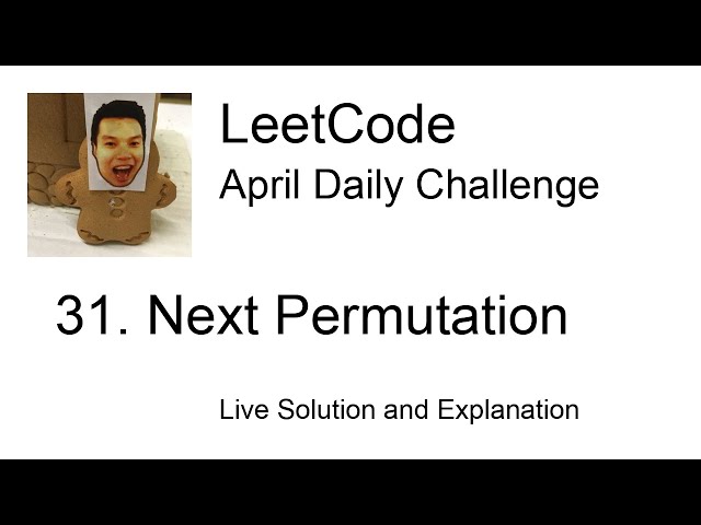 Daily Leetcode #733: Apr 03, 2022 - 31. Next Permutation
