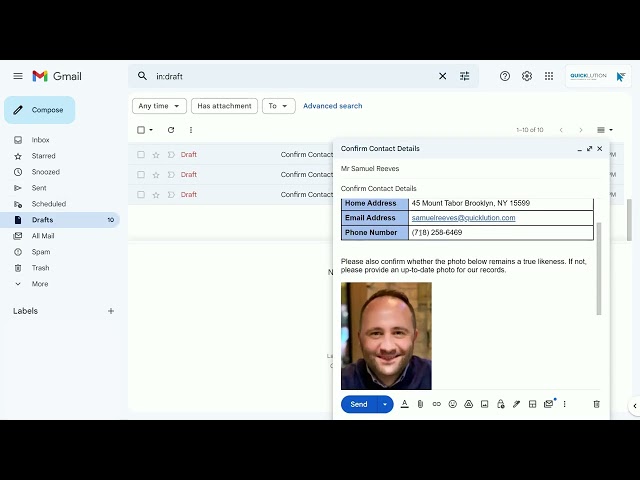 Merge Images from Google Docs using Quicklution's Mail Merge add-on