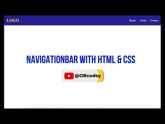 Create a navigation bar with HTML and CSS in under 5 minutes (Beginner)