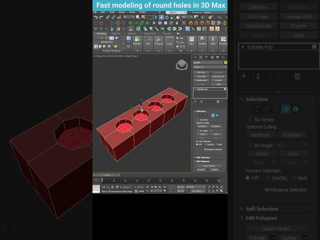 Creating Perfect Circular Holes in 3Ds Max #shorts #3dsmax #tips #holes