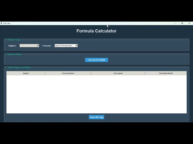 Advanced Formula Calculator with SQL Database & Python | Project Demo