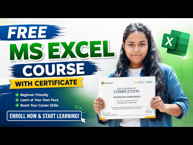 Free Microsoft Excel Course with FREE Certificate (2026) | Beginner to Certified