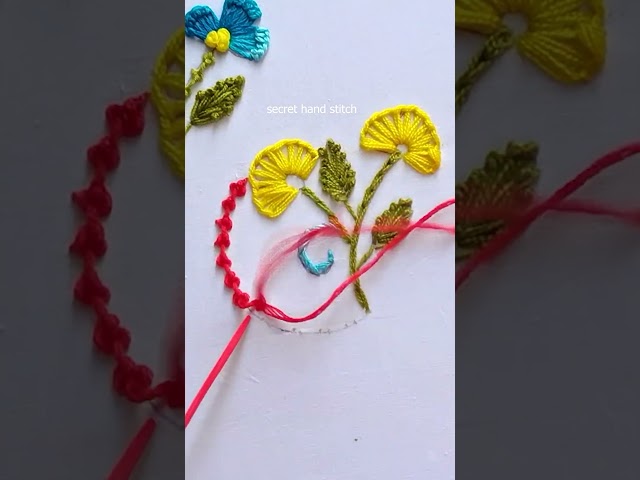 how to easy embroidery new design tutorial || embroidery work for beginner #shortsfeed #stitch #art