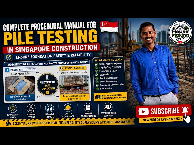 Pile Test in Singapore Construction | Purpose & Complete Guide | English | House Making Tour