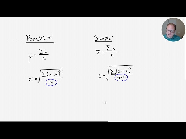 2.3 Sample Standard Deviation Formula