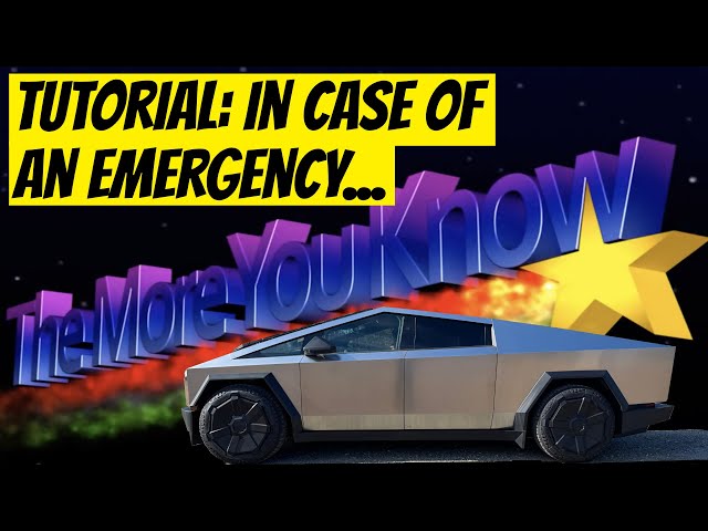 Cybertruck Door Unlocks - In Case of an Emergency