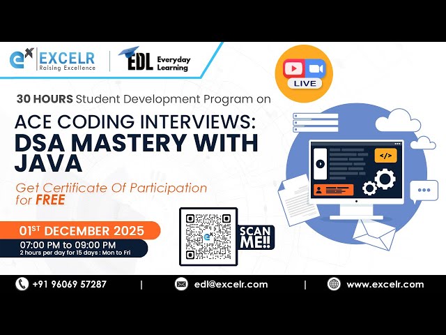 SDP on ACE CODING INTERVIEWS: DSA MASTERY WITH JAVA - Day 1