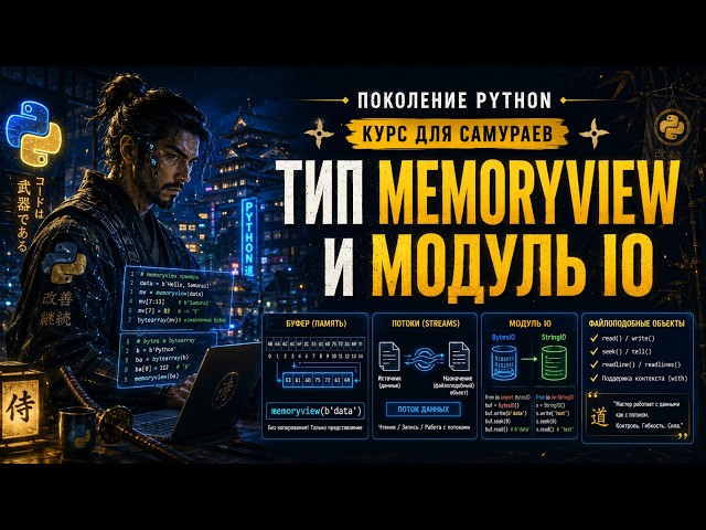 "Поколение Python": Курс для самураев: Тип memoryview и модуль io