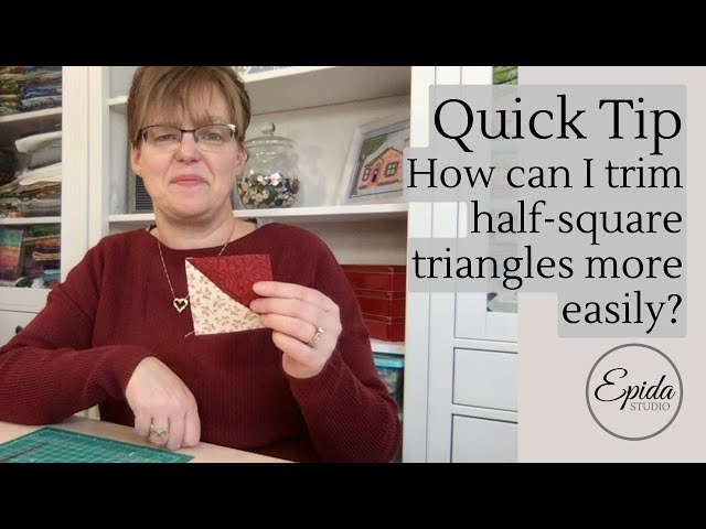 How can I trim half-square triangles more easily?