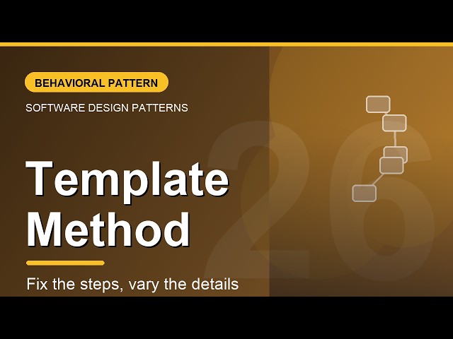 Template Method Design Pattern Explained | Fix the Steps, Vary the Details