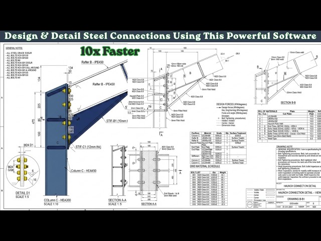 Design & Detail Steel Connections 10x Faster Using This Powerful Software