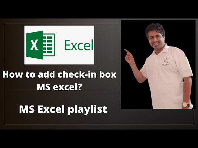 How to add Check-in box in MS Excel | MS excel | Part - 2