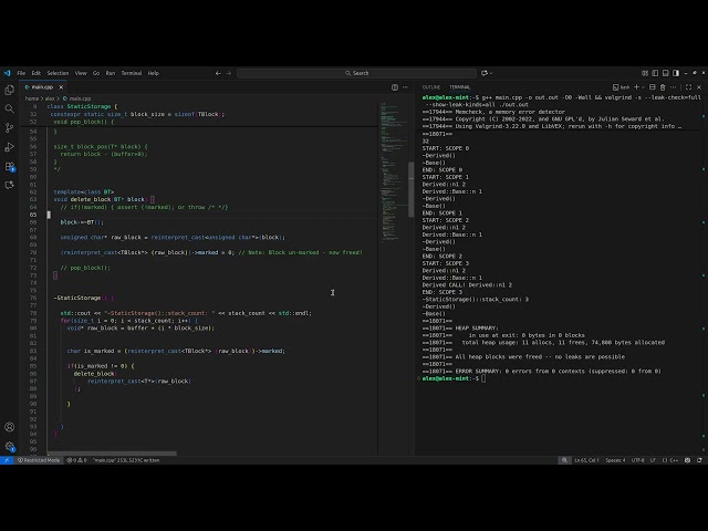 C++ | Custom Memory Management | Runtime Polymorphism