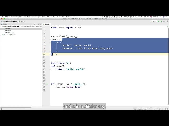 179  Returning information with Flask and Python