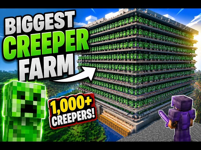 Unlimited Gunpowder! Building the Biggest Creeper Farm in  Hardcore! #shorts #live #minecraft