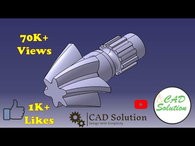 Helical Gear Design In Catia V5 || Multi-section || CATIA V5 Tutorial