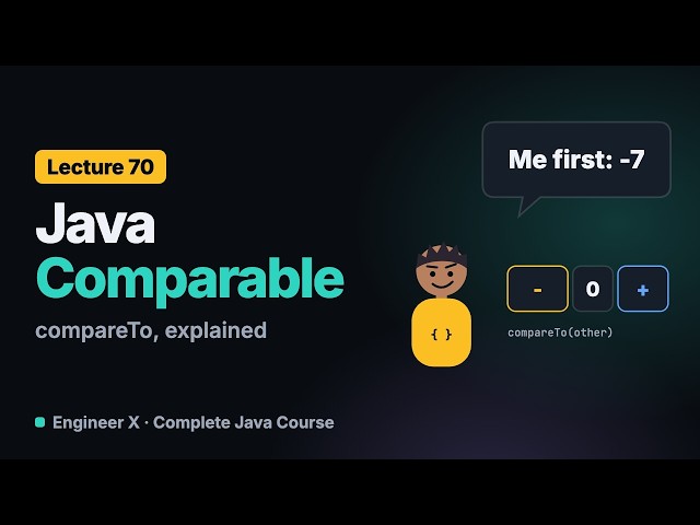 Java Comparable and compareTo Explained: Sorting Your Own Objects | Java Course L70