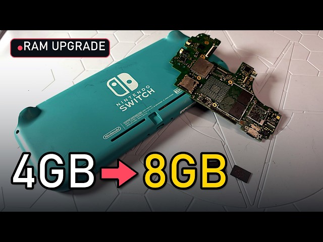 Nintendo Switch Lite RAM Upgrade! DOUBLE the Memory from 4GB to 8GB